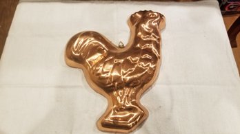 Vintage Brass Rooster Wall Decor