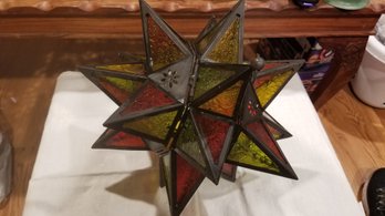 Star Candle Lantern, Multi Color Hanging Lantern #1