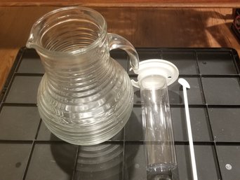 Glass Pitcher W/ Stir Stick