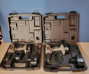 Craftsman 15.6  V Cordless Drill Pair. With Cases.  Tested And Working.   - - - - - - - - - - - -Loc: GC