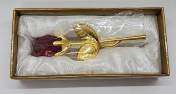 Beautiful Crystal Rose In Gift Box