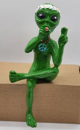 Funny Smoking Alien Figure