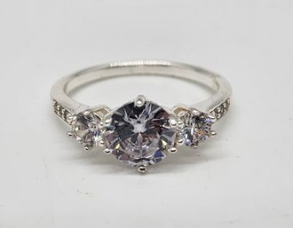 Vintage CZ Ring In Sterling