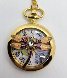 Gorgeous Butterfly Pocket Watch
