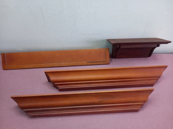 Wall Hanging Shelves Lot Of 4