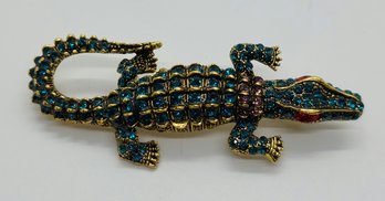 Multi-Color Alligator Brooch