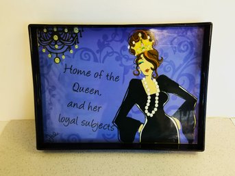 Whimsy & Colorful  Charge It Accents By Jay: 'queen & Her Royal Subjects'  Serving Tray