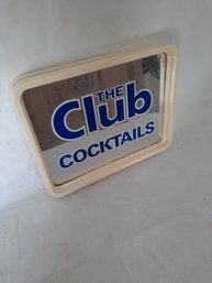 Vintage Club Cocktails Double-Sided Pub Advertising Sign- Circa 1970s- Local HARTFORD, CT