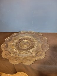 Enormous Cut Glass Serving Platter.  What A Showpiece. - - - - - - - - - - - - - - - - - - - - Loc: GS1