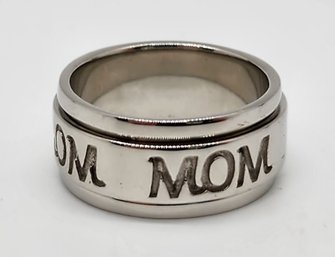 Size 5 Mom Spinner Ring In Sterling