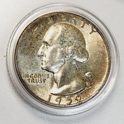 Uncirculated ....1959 Washington Silver Quarter (65 Years New)