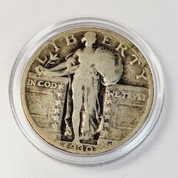 1930 Standing Liberty Silver Quarter (last Year Of Standing Liberty)