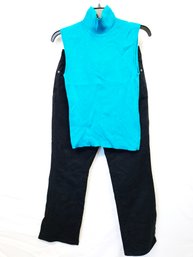 Women's CHICO'S Sleeveless Turtleneck & Black Denim Jeans Size 1