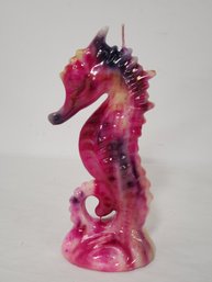 Vintage Retro Colorful 10.5' Seahorse Tall Candle