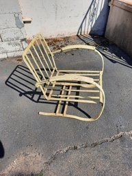 Fine Vintage Iron Lawn Chair With Original Paint