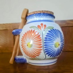 Vintage Henriott Quimper Pottery Earthenware  Pickle Jar