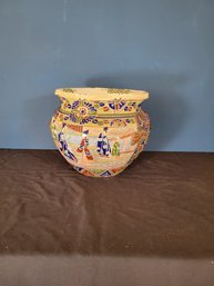 Asian / Japanese Urn.  Nice Detail  Bright Colors.  No Chips.