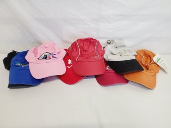 Eight Assorted New Old Stock Hats Including Orvis, ARMY & More