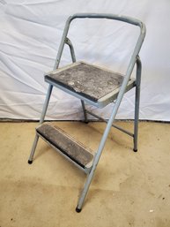 Vintage Seymour Housewares Neat Step - Two Step Folding Metal Step Ladder