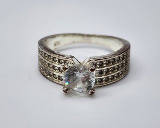 Pretty CZ Sterling Silver Ring