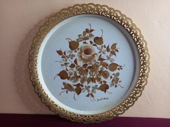 Paul Denis Floral Painted Platter
