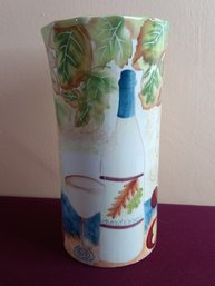 Nantucket Home Fruit And Wine Painted Vase
