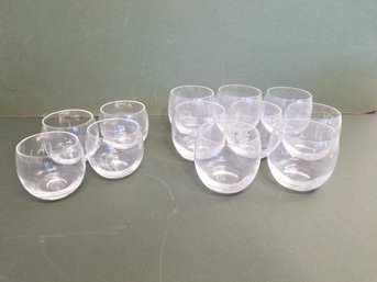 14 Vintage Roly Poly Whiskey Glasses - Some Monogrammed