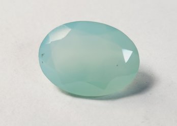 Large 10 Carat ....  18x13mm Oval  Cut Blue Chalcedony Loose Gemstone