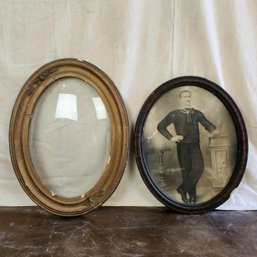 Antique Oval Frames Convex Glass