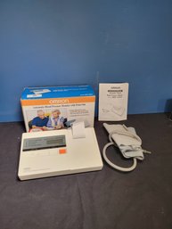 Omron Blood Pressure Monitor With Print Out.  Model HEM-703CP