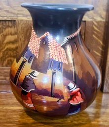 Mexican Hand Painted Pottery Signed By Pancho