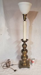 Antique Candlestick Torch Floor Lamp