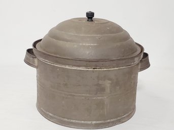 Antique Metal Steamer Basket Upper Section With Lid