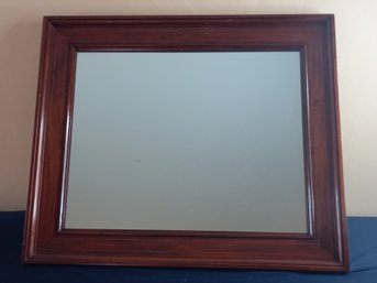 Wide Wood Framed Wall Mirror