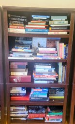 Book Shelf Filled With Travel And Entertaining Books, Lots Of Coffee Table Books Here
