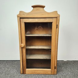Simple Pine Hanging Knick Knack Cabinet