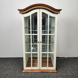 Small White Curio Cabinet With Glass Doors