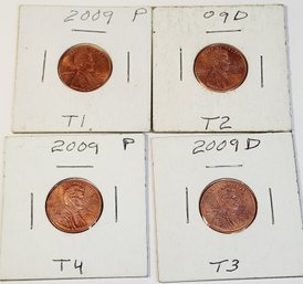 2009 P & D Type 1, 2, 3 & 4 Lincoln Cent 100 Year Set