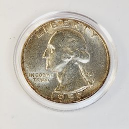 Uncirculated 1959 Washington Silver Quarter