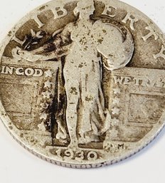 1930 Standing Liberty Silver U.S.  Quarter