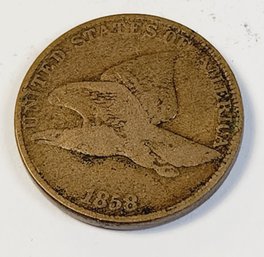 1858 Flying Eagle Cent Pre Indian Cent 66 Years Old