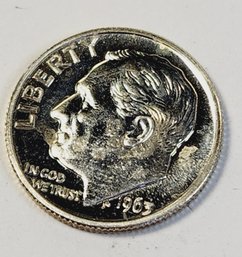 1963 Silver Proof Roosevelt  Dime (61 Years Old)