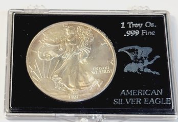 1997 Silver American Eagle In Case 1 Oz Silver Better Year