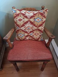 Old Oak Arm Chair With Cushions Made By Marble And Shattuck Co - From Yale University