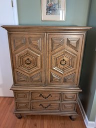 Thomasville Furniture Co. Geometric Front Decorated Armoire