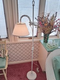 Vintage White Painted Floor Lamp