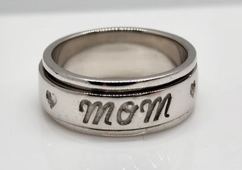 Size 7 Mom Spinner Ring In Sterling