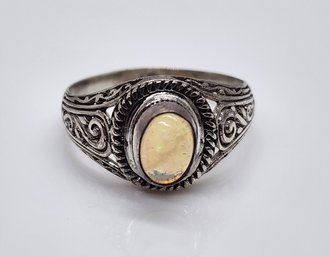 Bali, Ethiopian Welo Opal Ring In Sterling