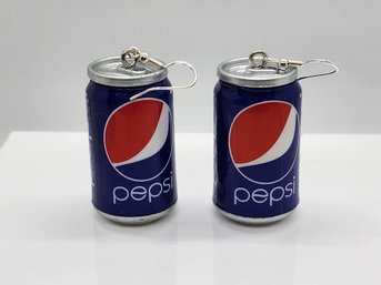 Handmade Pepsi Can Earrings With Sterling Ear Wires