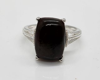 Australian Vivianite Split Shank Ring In Sterling